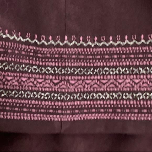 Dress Barn Purple Pant Suit Size 8 Full Zip Jacket Silver Hardware Tailored Fit - Picture 2 of 8